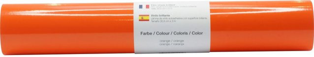 Selbstklebende Vinyl Folie von POLI-TAPE in Orange glänzend - Bild 1