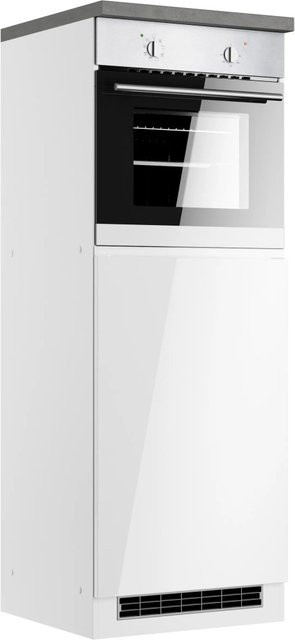 Held Möbel Küchen Ofen-Umbauschrank Gera Weiß/Beton Breite: 60 cm - Bild 1