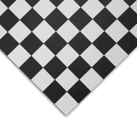 Karat CV Bodenbelag Atlantic Damier 019D PVC Boden in Fliesenoptik mit Textilrücken, Grau-Schwarz, Breite: 100 cm, Länge: 200 cm