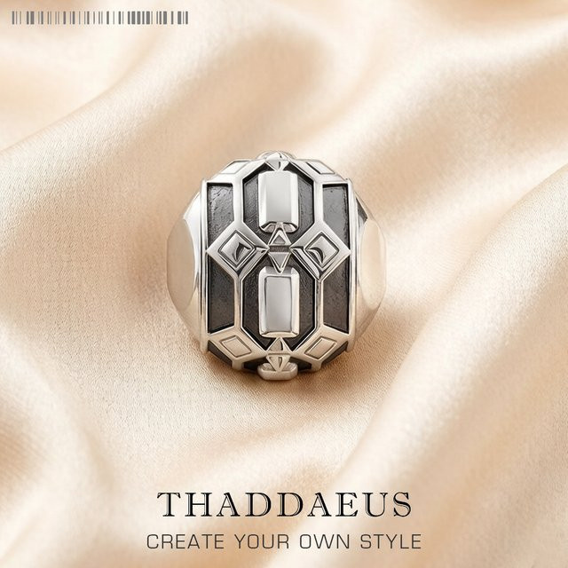 Thaddaeus Perlen, 925 Silber, Relief-Stil, Unisex - Bild 1