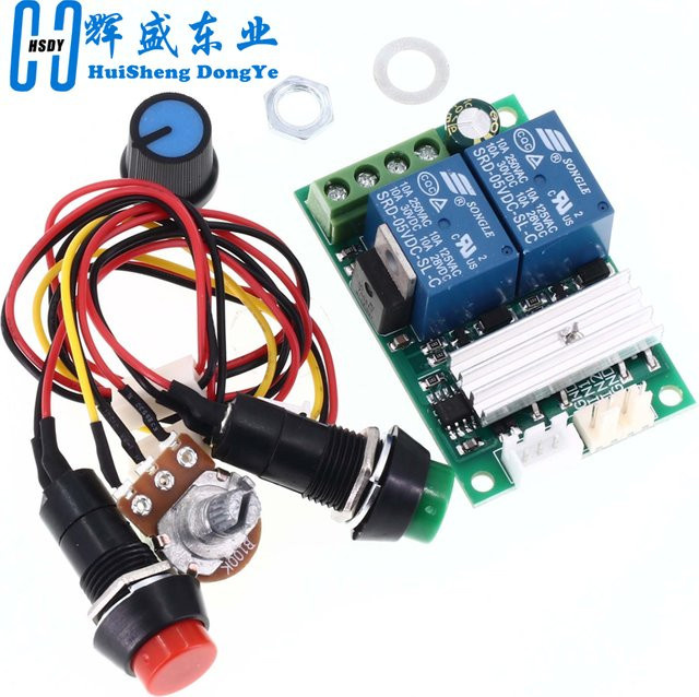 HUISHENGYUFA DC-Motordrehzahlregler PWM-Controller mit Vorwärts- und Rückwärtsschalter für 6 V 12 V 24 V in Multicolour - Bild 1