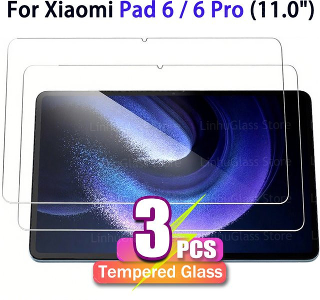Displayschutzfolie aus gehärtetem Glas für Xiaomi Pad 6 / 6 Pro (11 Zoll) 2023, transparent, 9H Härte, HD-Qualität und anti-fingerabdruckschützend - Bild 1