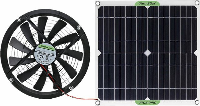 KKmoon 100W Monokristallines Silizium Solarmodul Solarfolie 12V für solarbetriebene Ventilatoren, 10 Zoll, Schwarz - Bild 1