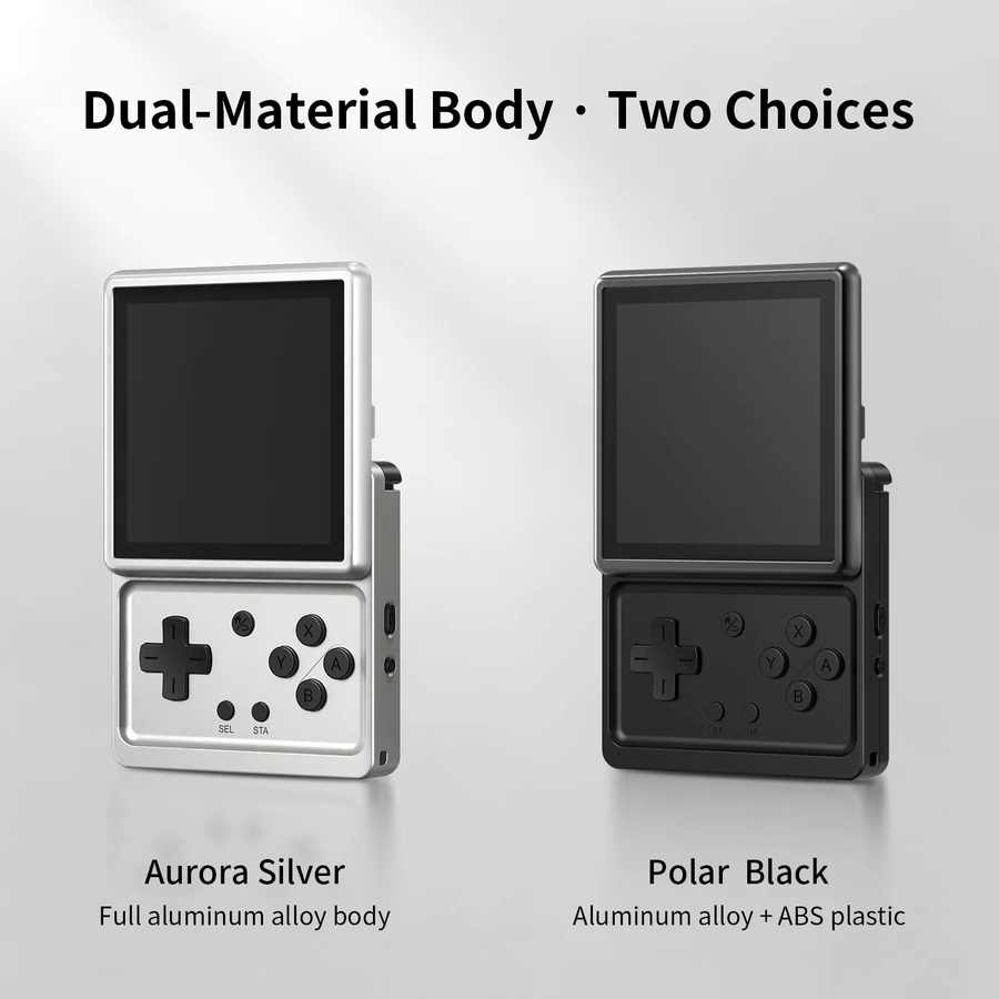 Anbernic RG Rotate Flip Tragbare Retro-Handheld-Konsole in Silber mit drehbarem Touch-IPS-Display, Hall-Joysticks und Android-Emulator - Bild 3