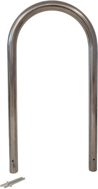 TRUTZHOLM Fahrradanlehnbügel Typ U aus Edelstahl in Silber, B/H: 115 x 58 cm, Durchmesser: 60 mm - Bild 1