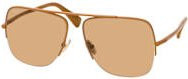 Max Mara MM 0121 45E Sonnenbrille Aviator, Halbrand, Metall, braun, Damen - Bild 1