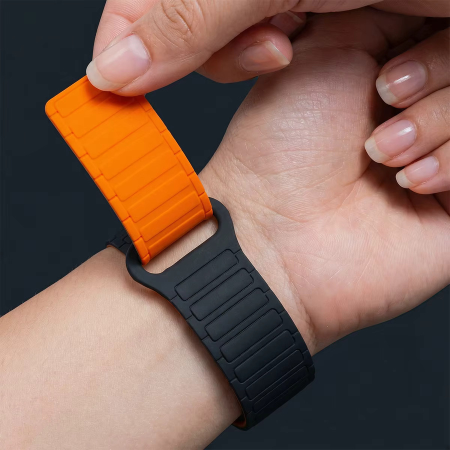 CAOWTAN Uhrenarmband Silikon, Schwarz, Unisex - Bild 1