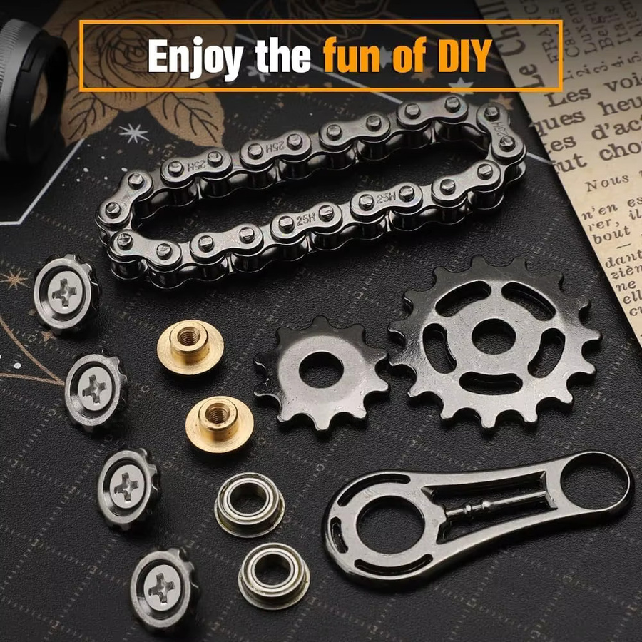 GSF Fidget Spinner Spielzeug, Metall, Fahrradkette - Bild 5