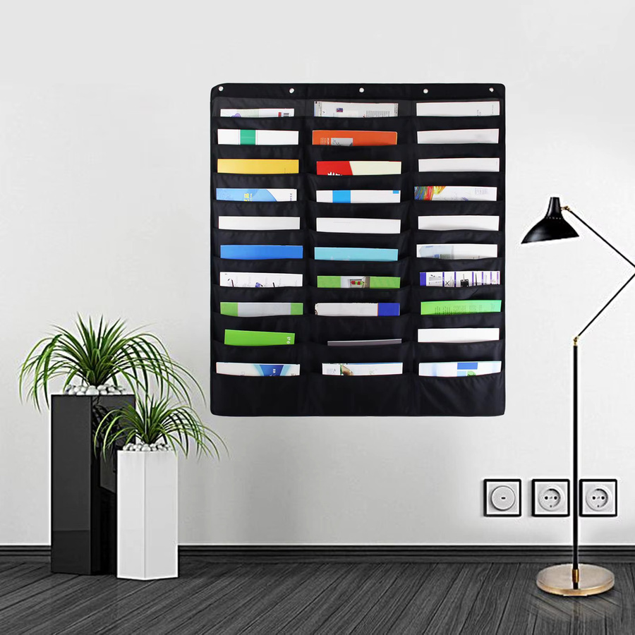 Taschen-Organizer mit 30 Fächern aus Kunststoff für Scrapbooks und Büro als Wanddeko-Aufhänger - Bild 5