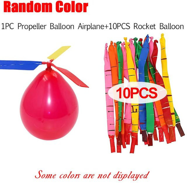 Propeller Ballons Flugzeug Ballon Rückstoß Auto DIY Wissenschaft Experiment Technologie Prop Bunter Raketen Ballon Party Zubehör ZYF red - Bild 1