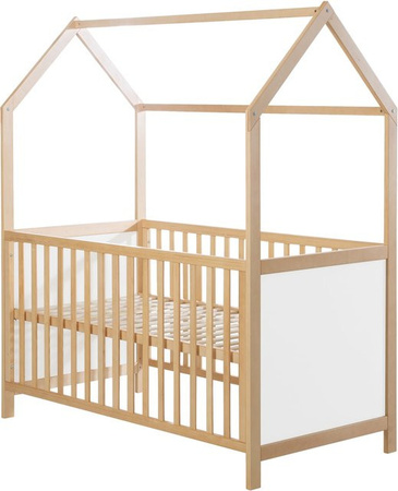 Roba Hausbett Kombi-Kinderbett aus Massivholz, FSC-zertifiziert, multicolor, 3-fach verstellbar und umbaubar, B/T: 70 x 140 cm