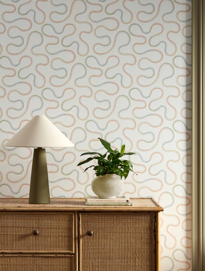 Scion Tapete Bimble Spectrum in Mehrfarbig mit abstraktem Mid-Century Design aus Vlies - Bild 1