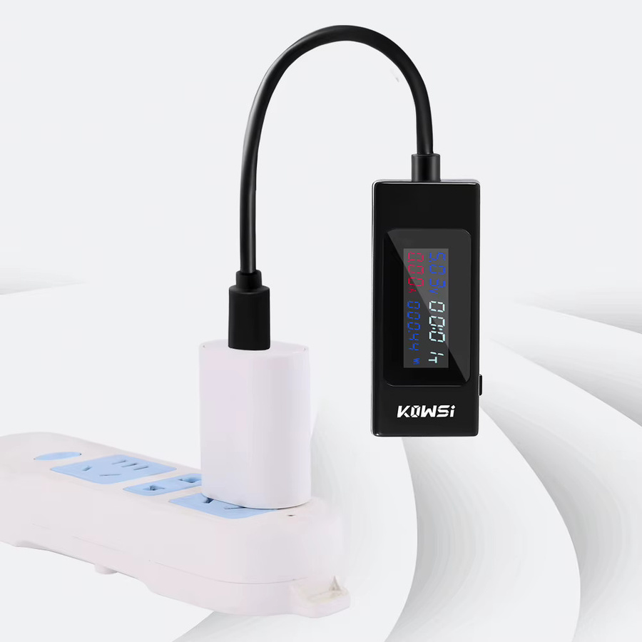 Voktta USB-C Spannungsprüfer Digitaler USB-C Tester für 4-30V mit Amperemeter und Leistungsmesser in Schwarz oder Weiß - Bild 3