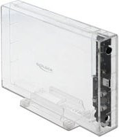 Delock Externes Gehäuse für 3.5 Zoll SATA HDD mit USB Type-C und USB 3.2 Gen 1, transparent - Bild 1