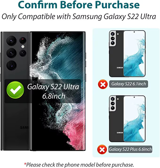 3 Stück Full Cover Hydrogel Displayschutzfolie für Samsung Galaxy S22 Ultra und S22 Plus, transparent - Bild 5