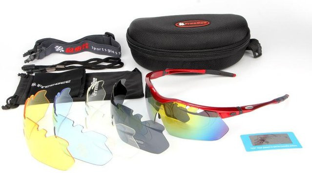 Polarisierte Sonnenbrille, rot, Unisex, Vollrand, Kunststoff - Bild 1