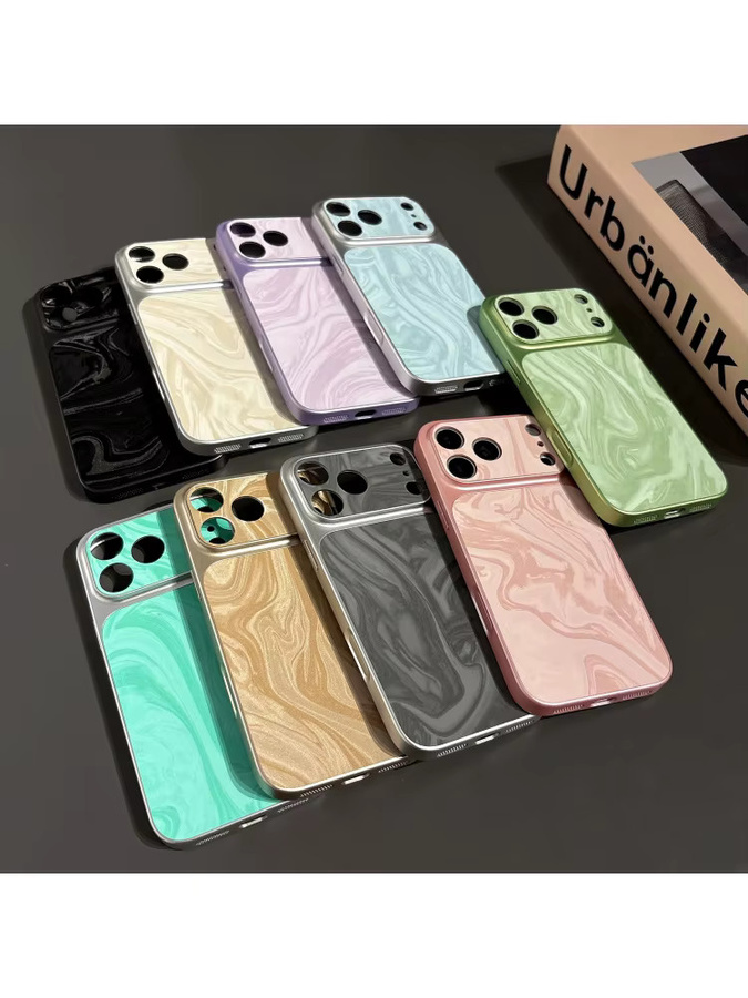Stoßfeste Handyhülle mit Samt-Matte-Wellenstruktur und Farbverlauf in Beige für Apple iPhone 11 bis iPhone 17 Pro Max - Bild 4