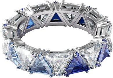 Swarovski Kristallring Millenia Cocktail Dreieck, Blau, Damen - Bild 1
