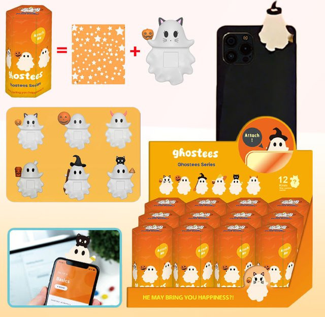 Bandai Halloween-Geist, Smartphone-Figur, Kunststoff, Weiß - Bild 1