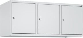 C+P Aufsatzschrank 7035/7035 in Grau mit Zylinderschloss und 3 Abteilen, B/T/H: 120 x 50 x 50 cm - Bild 1
