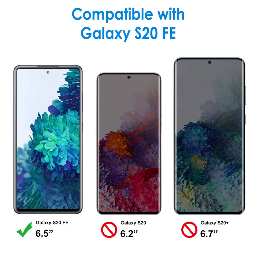 Samsung Galaxy S20 FE 5G Displayschutzfolie aus gehärtetem Glas mit Anti-Spy-Privatsphäre-Funktion, Transparent - Bild 2