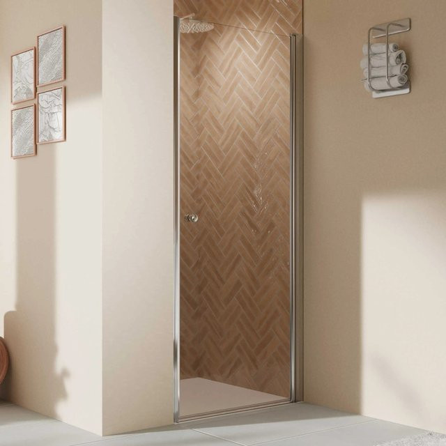 Breuer Duschkabine Elana 2.0 Drehtür Rechts für Nische aus Sicherheitsglas, Transparent, Breite: 90 cm, Höhe: 200 cm - Bild 1