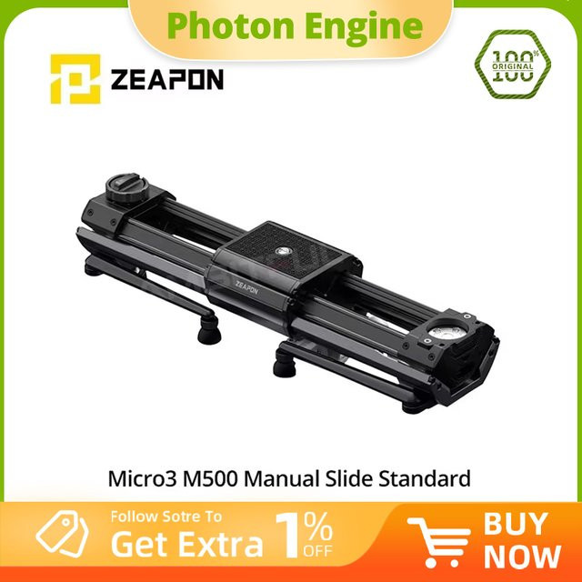 ZEAPON Micro Motorisierter Schieber für DSLR-Kamera und Video in Schwarz - Bild 1