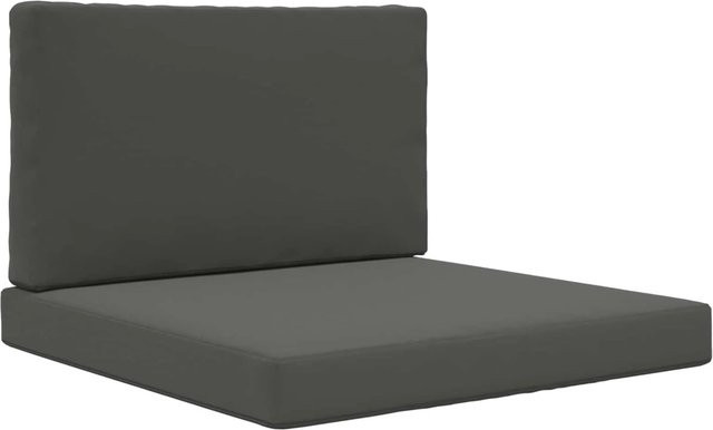 vidaXL Sofakissen für Draußen 2-teiliges Set Anthrazit aus Polyester - Bild 1