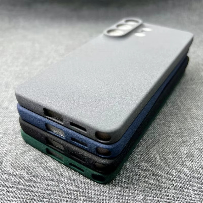 NUCWIN Handyhülle aus weichem TPU im Sandstein-Design für Samsung Galaxy S26 Ultra, S25, S23 Ultra, S22, S21 FE und A56, Schwarz - Bild 2