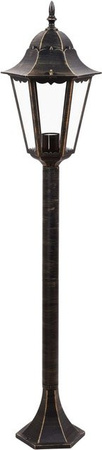 DELUKE Wegeleuchte ANNA Außenlaterne aus Aluminium und Glas in Bronze, H x B x T: 122 x 23,5 x 23,5 cm