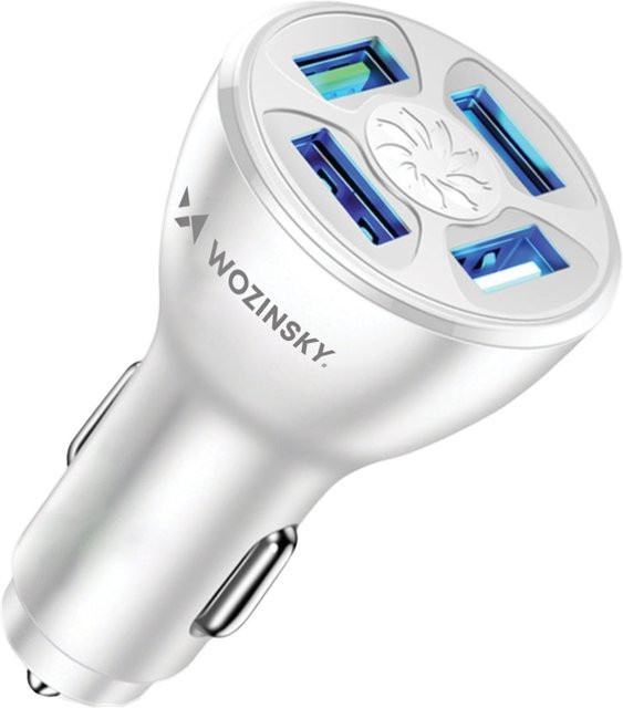 WZK WCCAW KFZ-Ladegerät 50W mit 4x USB-A in Weiß - Bild 1