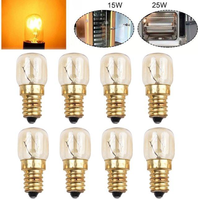 Vibratite 4er Set E14 Globe Glühbirnen aus Glas, transparent, 15W 25W Ersatzlampen für Salzlampen, Kronleuchter und Küchengeräte - Bild 1