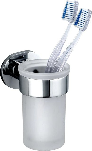 Wenko Zahnputzbecherhalter Maribor UV-Loc in Silber glänzend - Bild 1