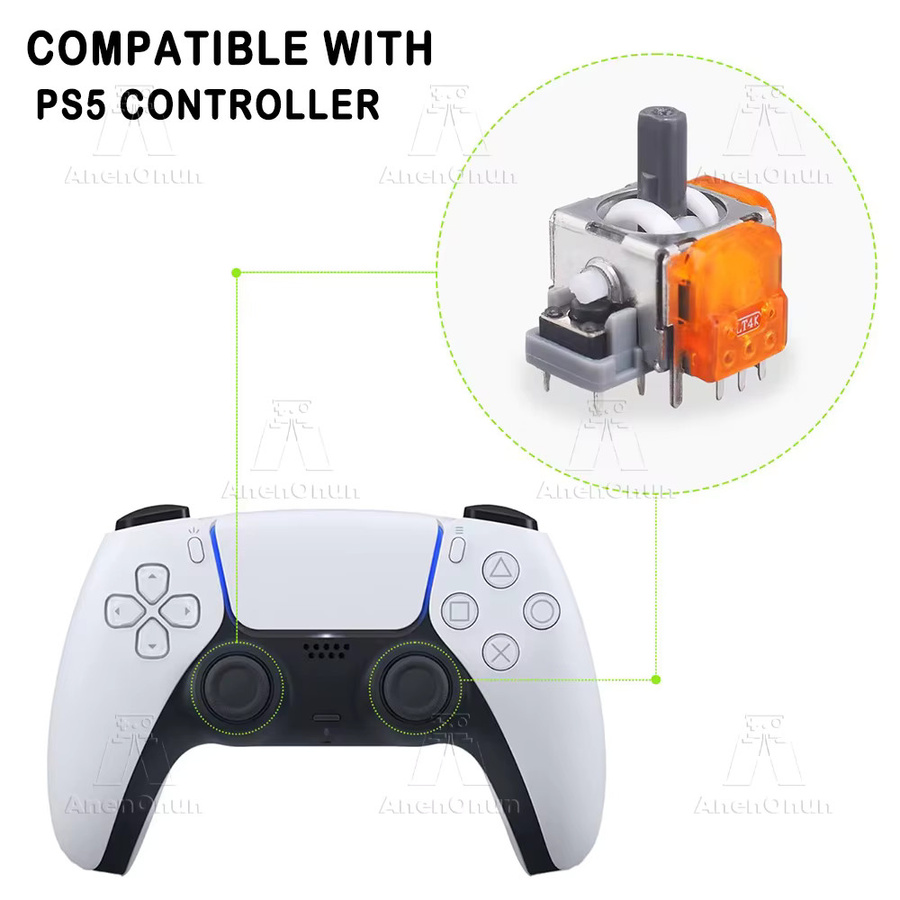 AnenOnun Elektromagnetischer Joystick für PS5, Hochpräziser 3D Analog Sensor Modul Ersatzteil gegen Stick Drift, Multicolour - Bild 2