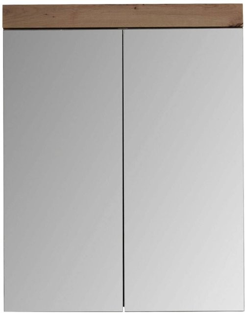 Spiegelschrank Amanda Trendteam in Asteiche Nachbildung, Braun, B/H/T: 60 x 77 x 17 cm - Bild 1