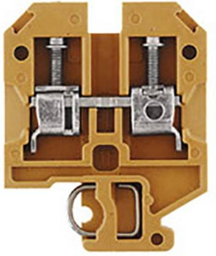 Weidmüller Durchgangsreihenklemme 9520360000 Schraube, Beige und Gelb, 100 Stück - Bild 1