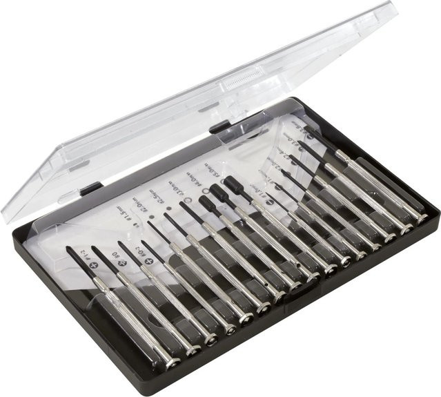 Blanko Feinmechaniker und Uhrmacher Schraubendreher Set, 16-teilig, Silber - Bild 1