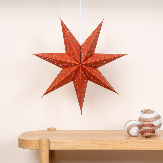 Papierstern von BLUME2000 in Terracotta zum Aufhängen - Bild 1