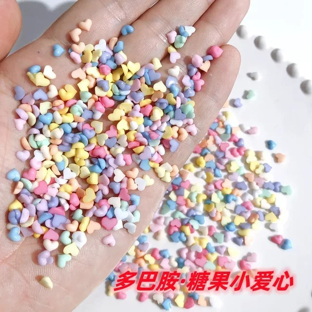 Zhou Nailart Nagel 3D Aufkleber, Herzform, Mischfarbe, Glänzend - Bild 1