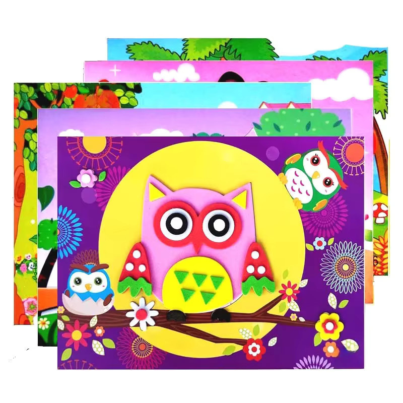 DIY 3D EVA Schaumstoff-Aufkleber, Cartoon-Tiere, Bunt / Mehrfarbig, Set - Bild 2