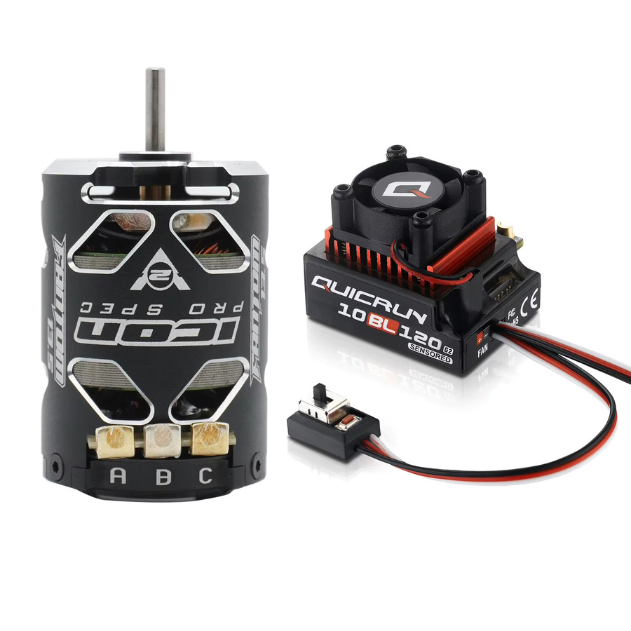 Hobbywing Sensored 10BL 120A G2 ESC & Fantom Spec 540 V2 Motor, Combo, 1:10 - Bild 2