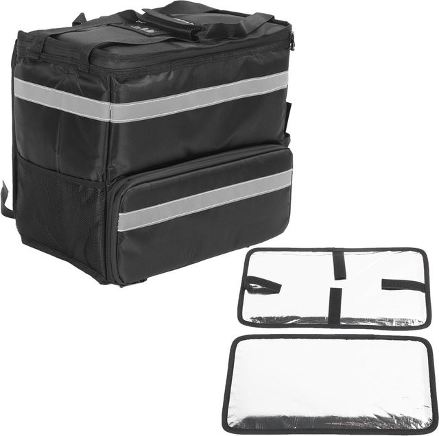 TOMTOP JMS Lebensmittel Lieferrucksack aus wasserdichtem 1680D Oxford Tuch, isolierte Pizza Tasche, Schwarz - Bild 1