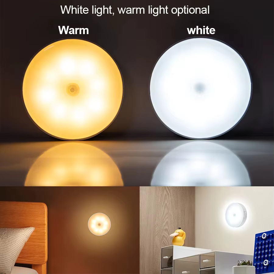 XIWANGFIRE Intelligente LED Sensorlampe in Weiß mit USB-Aufladung und Bewegungssensor als moderne Wandleuchte für Schlafzimmer und Flur - Bild 5