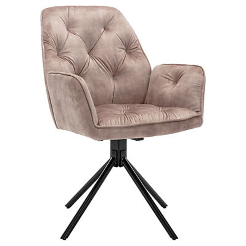 byLIVING Sessel SARINA 2er-Set beige Vintage Samt mit Metallgestell B/H/T: 59,5 x 89 x 62 cm - Bild 2