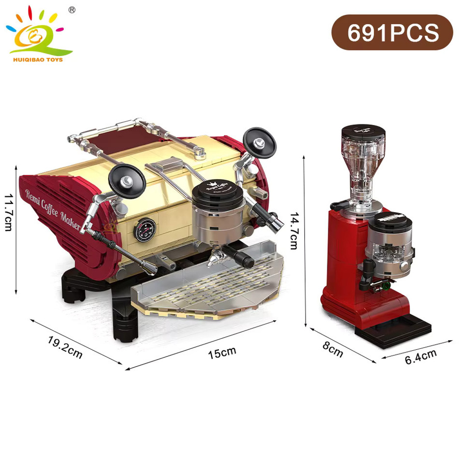 HUIQIBAO Kaffeemaschine Modell, Bausteine, Bunt / Mehrfarbig - Bild 3