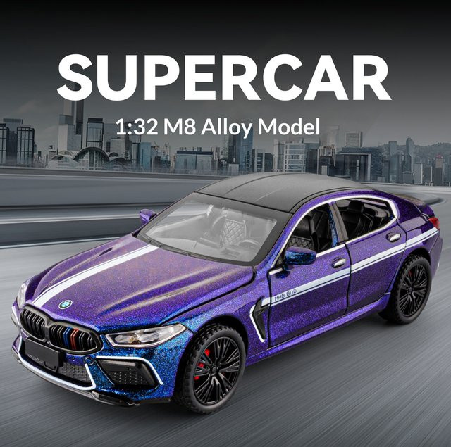 BMW M8 Legierung Auto Modell, 1:32, mit Akusto-optik - Bild 1