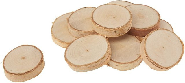 VBS Birkenholz-Scheiben in Beige, 10 Stück - Bild 1