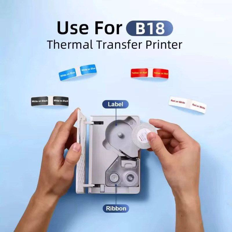 NIIMBOT B18 Etikettenband Nachfüllbänder für Thermotransfer- und Farbdrucker in Silver und Multicolour - Bild 2