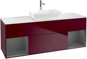 V&B Waschtischunterschrank Finion in Anthrazit mit Regal, Breite: 160 cm, Tiefe: 50,1 cm, Höhe: 50,1 cm - Bild 1