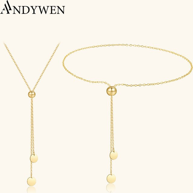 ANDYWEN Halskette 925 Silber, Perle, Damen - Bild 1